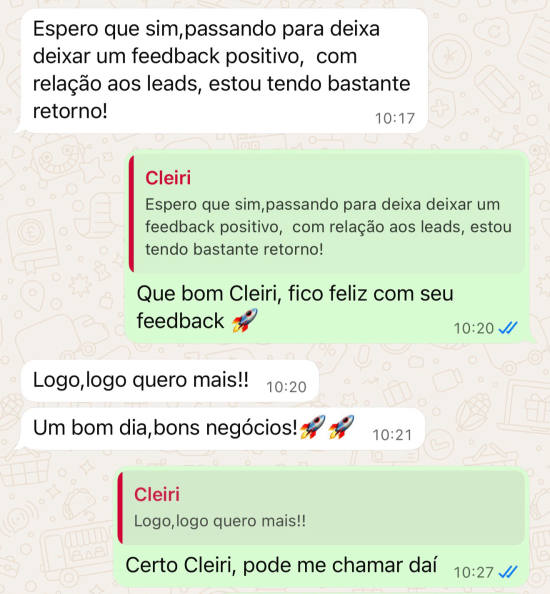 Depoimento de cliente satisfeito